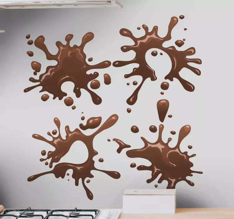 Adesivo cibo decorazione con spruzzi di cioccolato - TenStickers