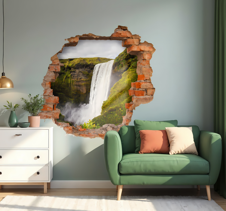 Adesivo da parete a cascata trompe l'oeil - TenStickers
