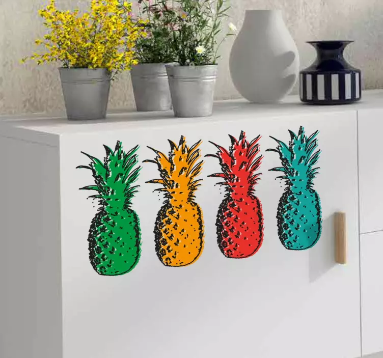 Adesivo decorativo ananas pop - TenStickers