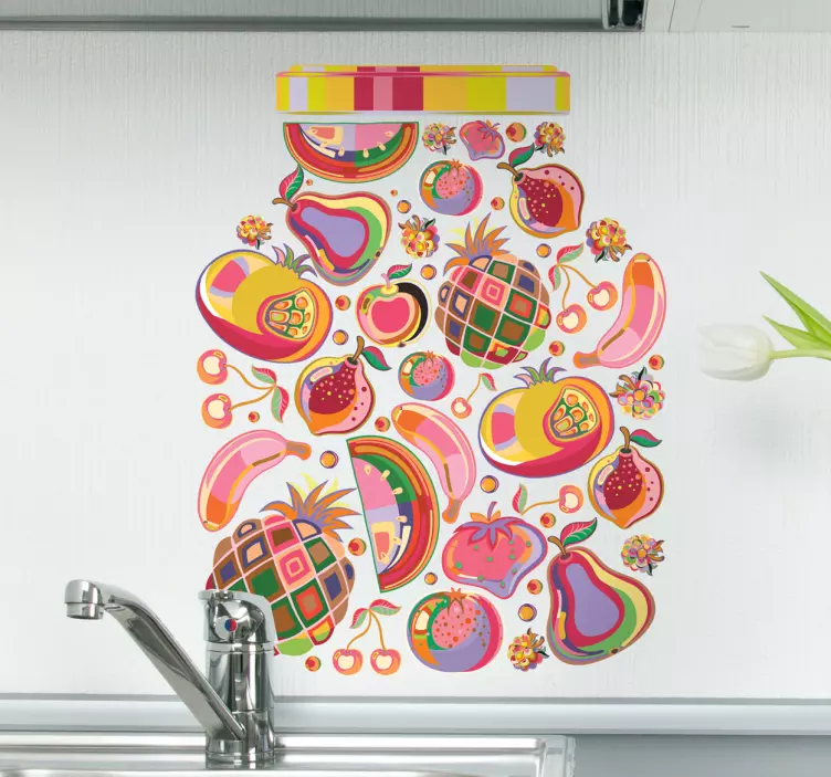 Adesivo decorativo barattolo frutta - TenStickers