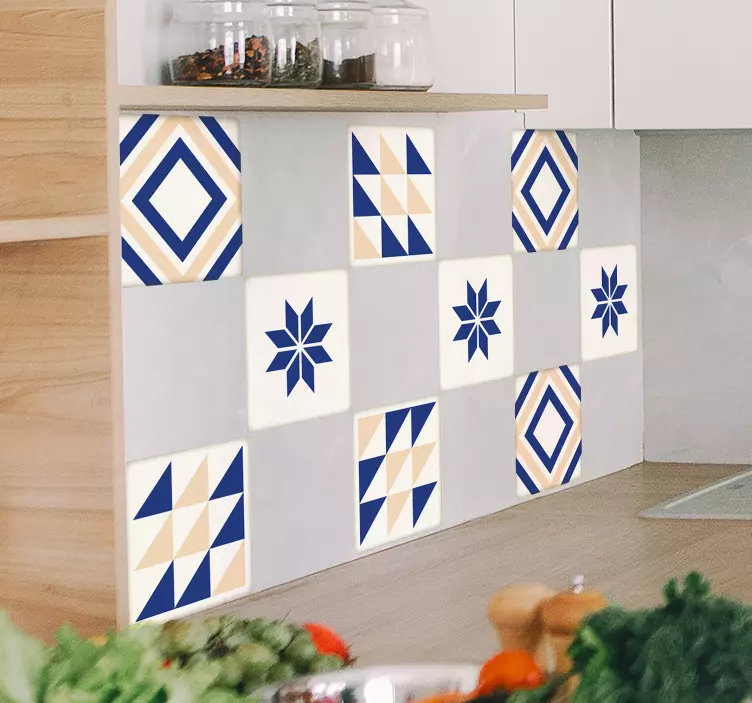 Adesivo decorativo ceramica quadrata - TenStickers