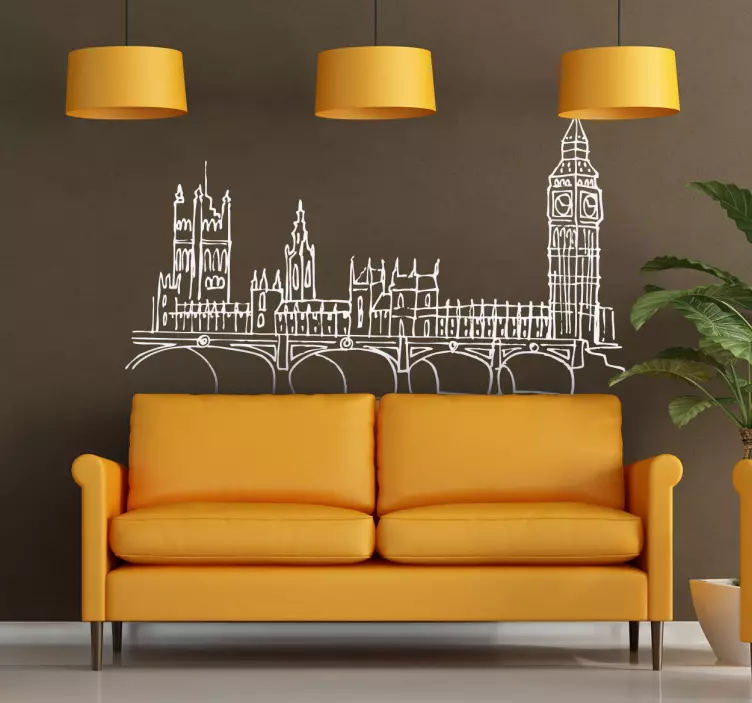 Adesivo decorativo disegno Big Ben - TenStickers