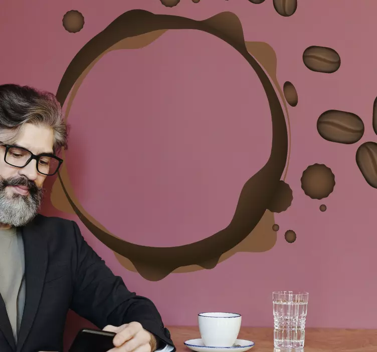 Adesivo decorativo disegno di macchie di caffè - TenStickers