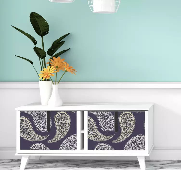 Adesivo decorativo elegante motivo paisley - TenStickers