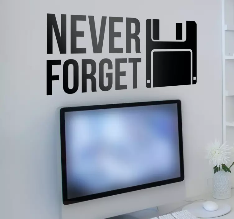 Adesivo decorativo floppy never forget - TenStickers