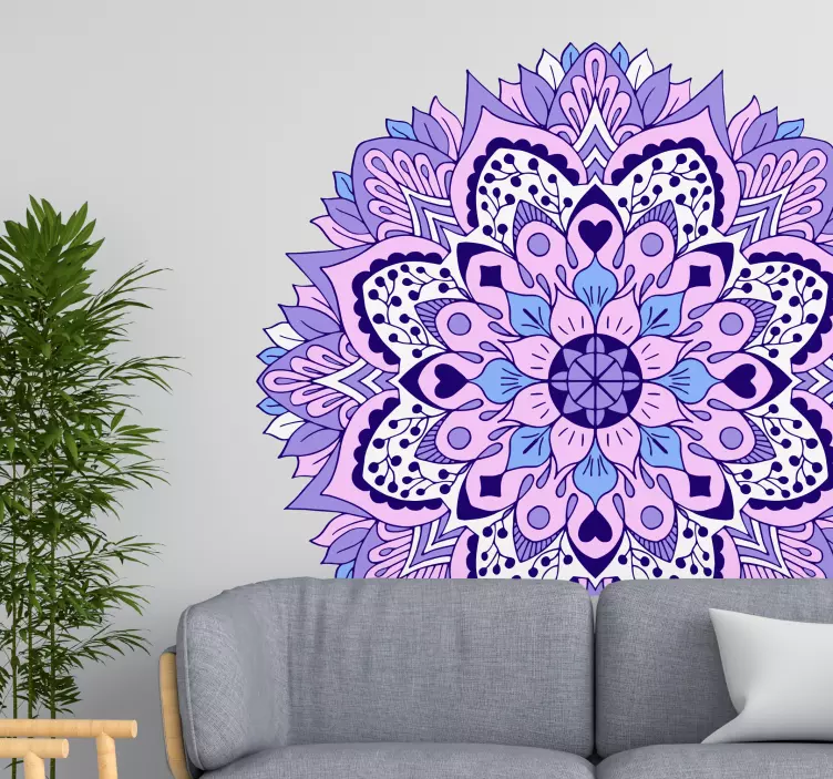 Adesivo decorativo mandala viola - TenStickers