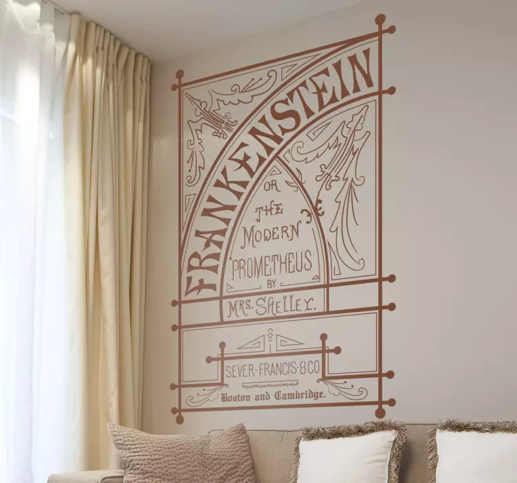 Adesivo decorativo libro Frankenstein - TenStickers