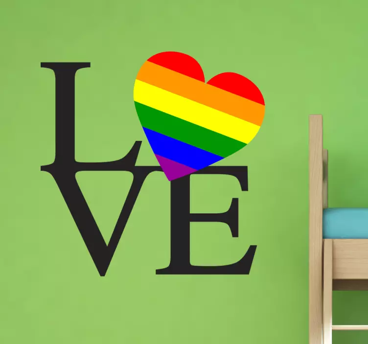 Adesivo decorativo Love Gay Pride - TenStickers