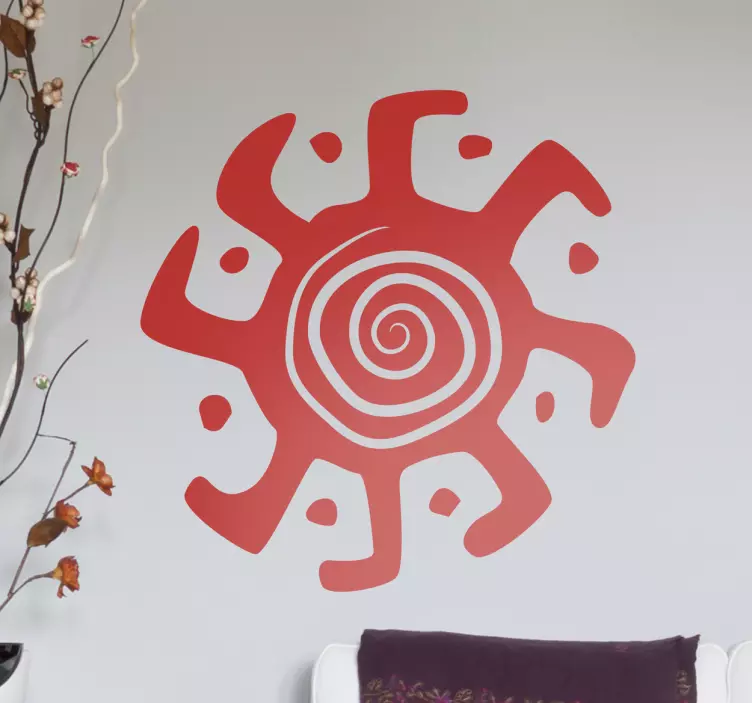 Adesivo decorativo motivo a spirale del sole - TenStickers