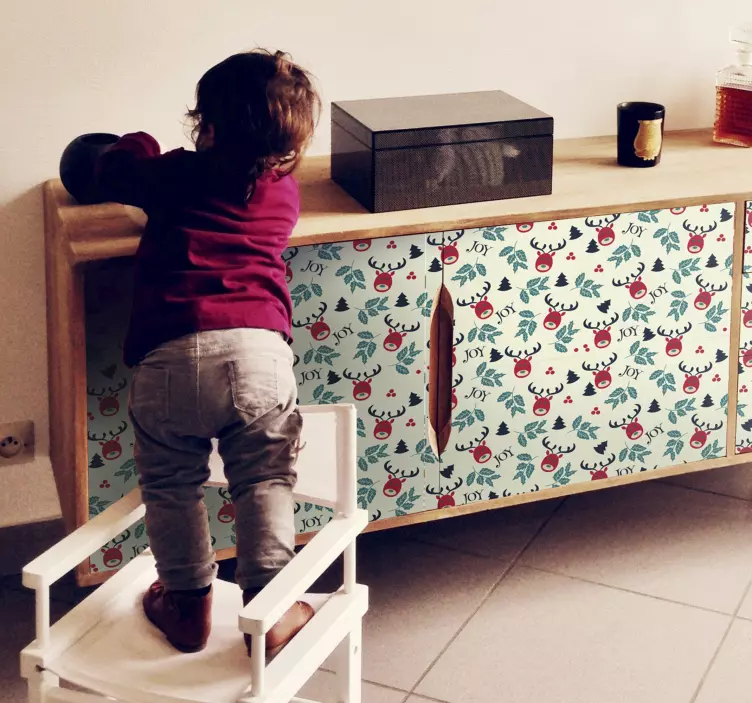 Adesivo decorativo motivo allegro di renne - TenStickers