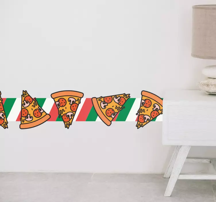 Adesivo decorativo orlatura pizza - TenStickers