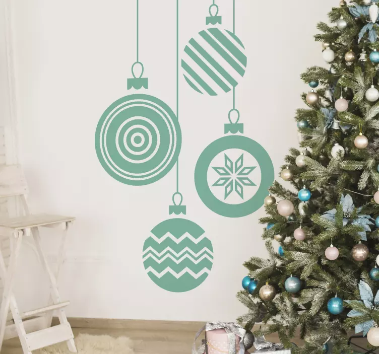 Adesivo decorativo palle di Natale - TenStickers