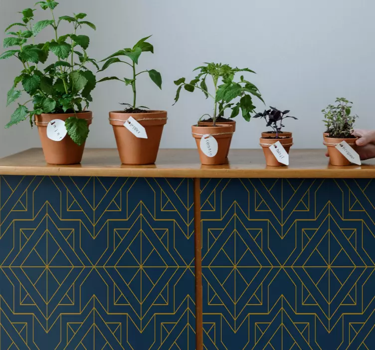 Adesivo decorativo pannello a motivi geometrici - TenStickers