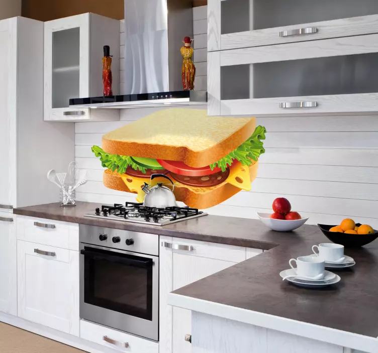 Adesivo decorativo sandwich vegetariano - TenStickers