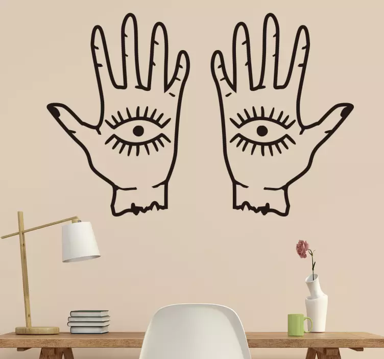 Adesivo decorativo simbolo misterioso della mano - TenStickers
