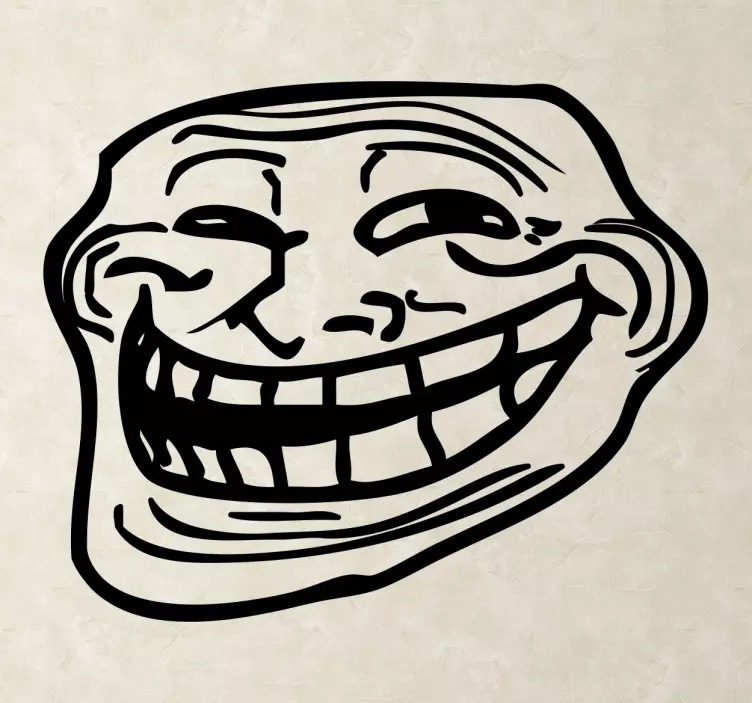 Adesivo decorativo troll face - TenStickers