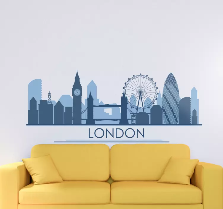 Adesivo di londra skyline della città di londra - TenStickers