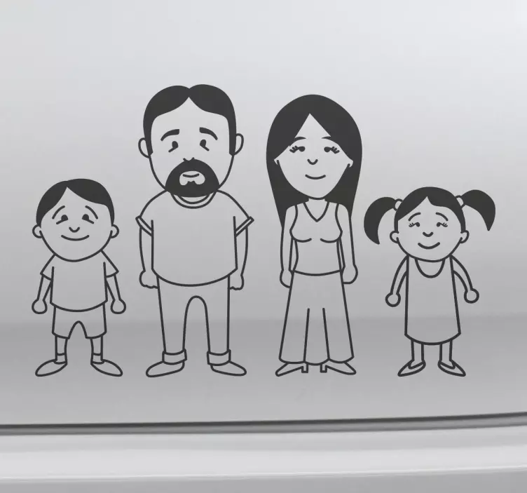 Adesivo disegno di famiglia - TenStickers