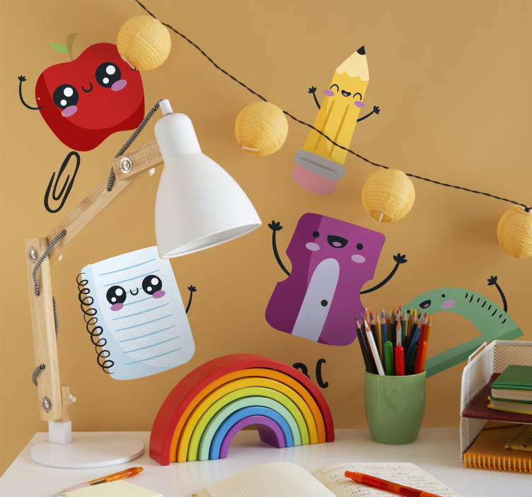 Adesivi murali educativi ritorno a scuola - TenStickers