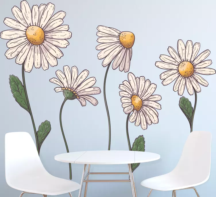 Adesivo fiore composizione di fiori incantevole - TenStickers