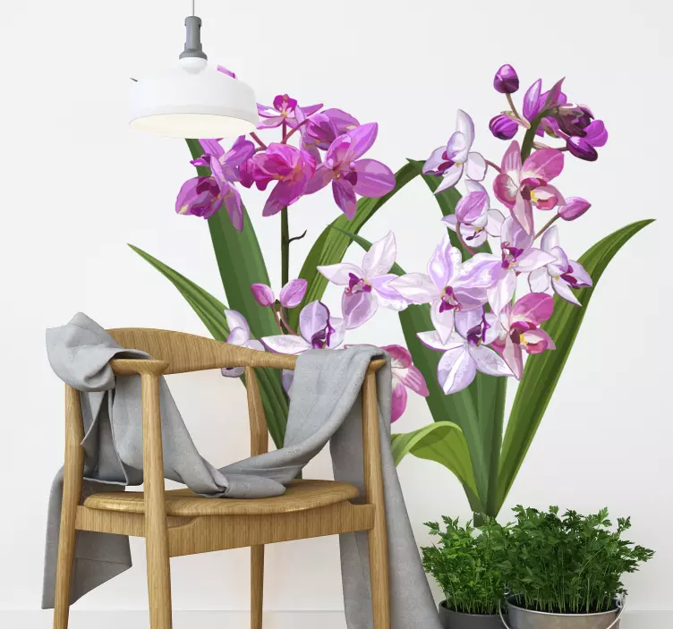 Adesivo fiore composizione floreale di orchidee - TenStickers