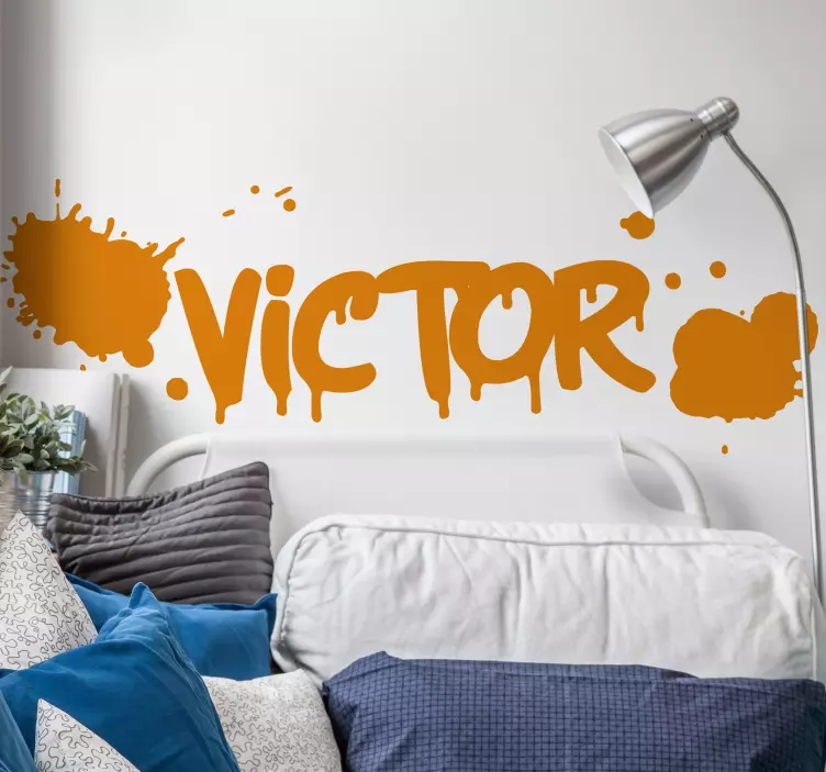 Adesivo frase personalizzazione nome per stanza - TenStickers
