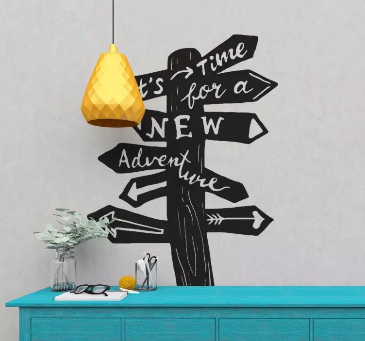 Adesivo frase segno di nuova avventura - TenStickers
