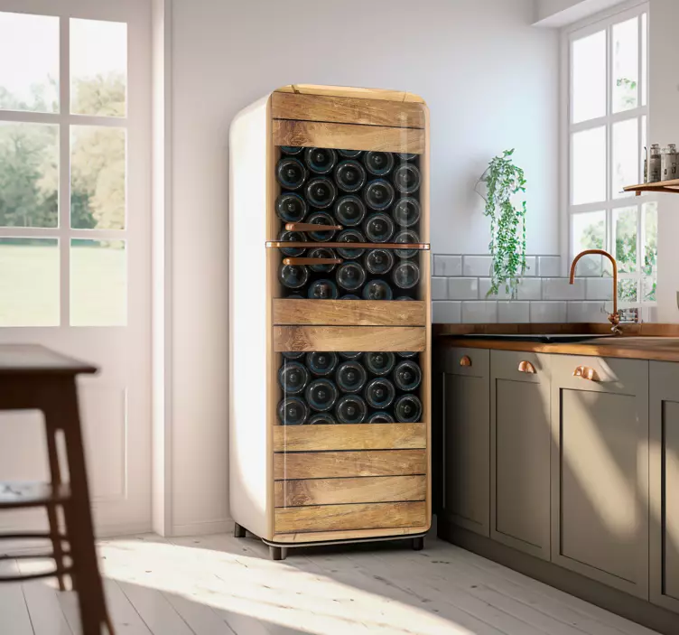 Adesivo per frigo scatola di bottiglie - TenStickers