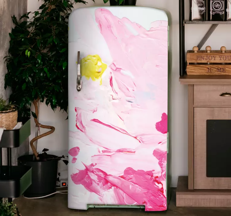 Adesivo per frigo schizzo di colore astratto - TenStickers