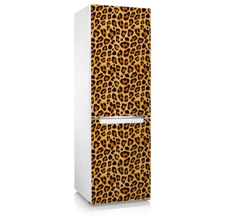 Adesivo frigo texture leopardo - TenStickers