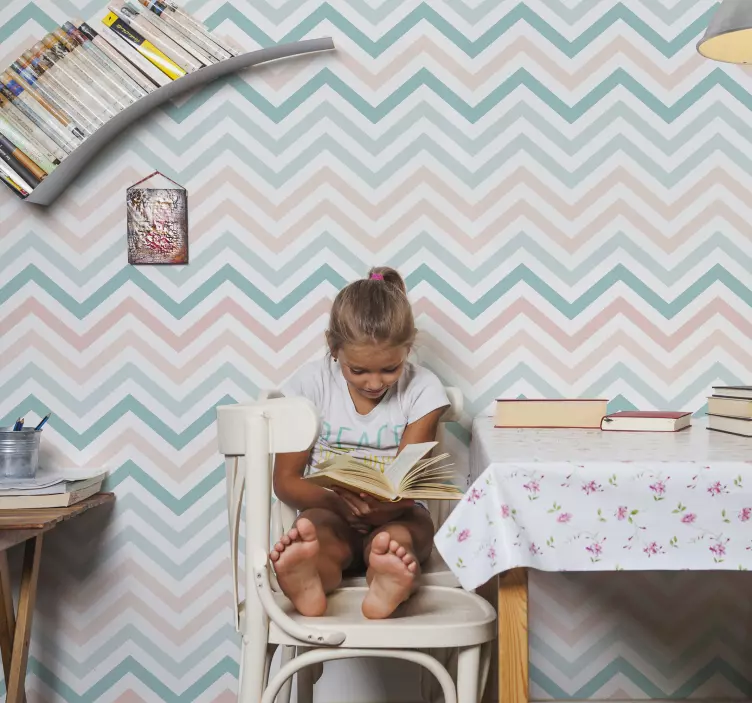 Adesivo geometrico motivo a zigzag - TenStickers