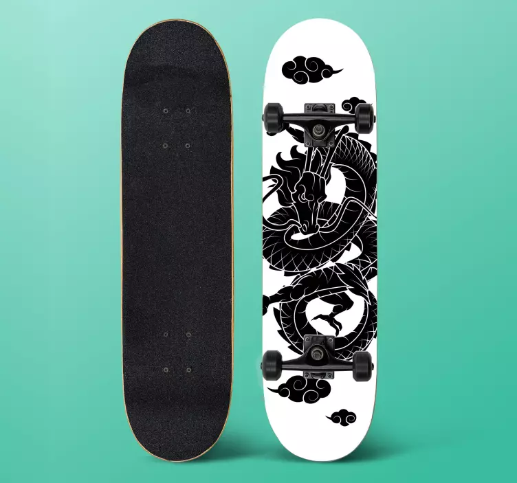 Adesivo grafica skateboard drago - TenStickers