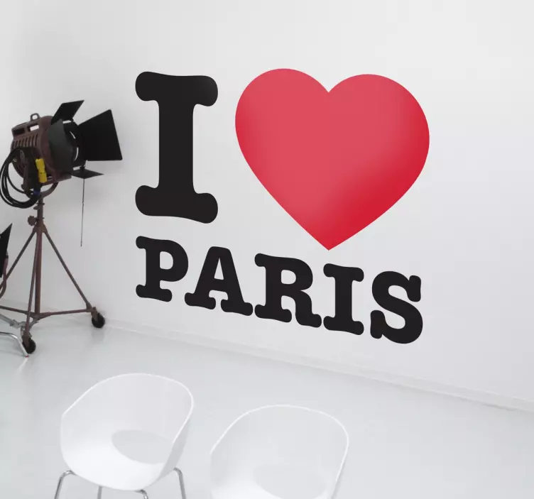 Adesivo I love Paris - TenStickers