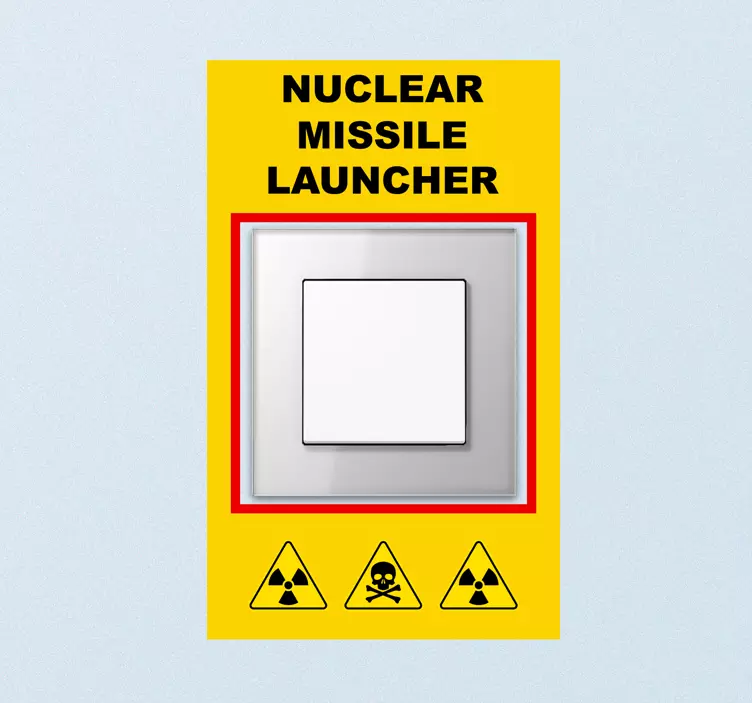 Adesivo interruttore lanciamissili nucleari - TenStickers