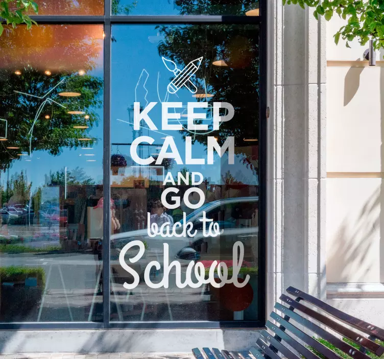 Adesivo Keep Calm Back to School - TenStickers