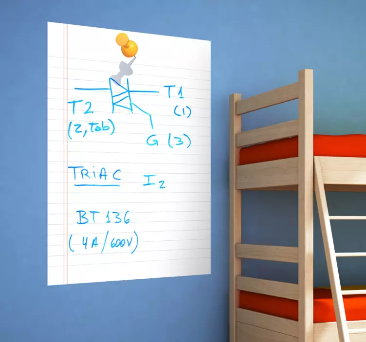 Adesivo lavagna cancellabile foglietto - TenStickers