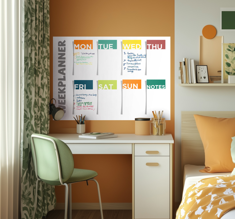 Adesivo murale piano settimanale - TenStickers