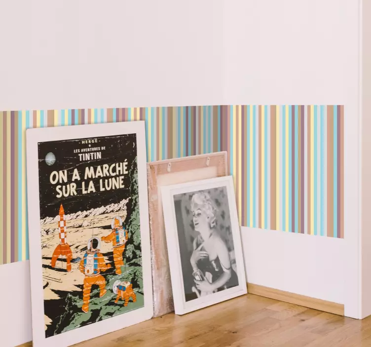 Adesivo Linee Color Pastello - TenStickers