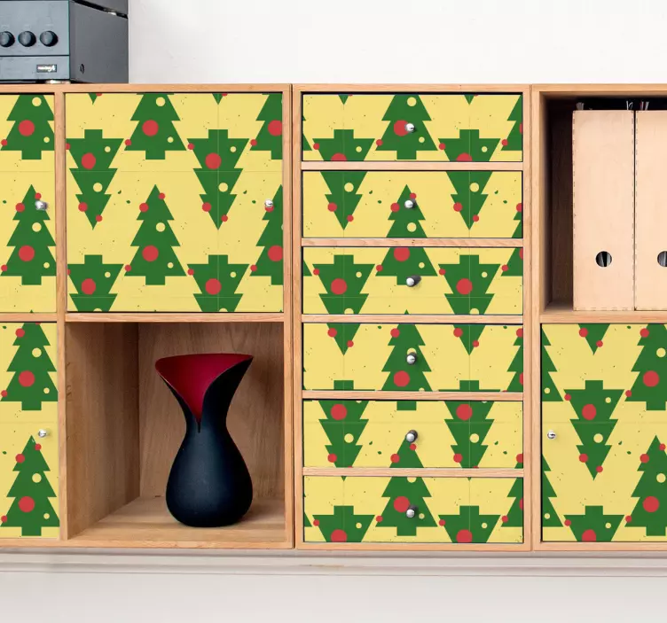 Adesivo modello di albero di natale - TenStickers