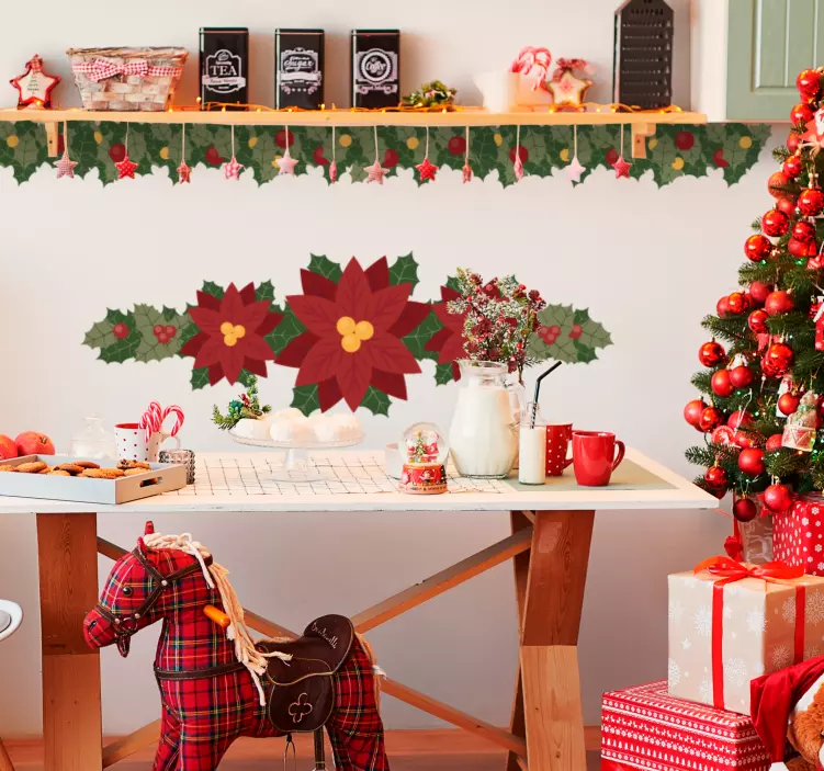 Adesivo motivo festivo della stella di natale - TenStickers