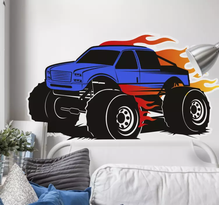 Adesivo motore corse di monster truck - TenStickers