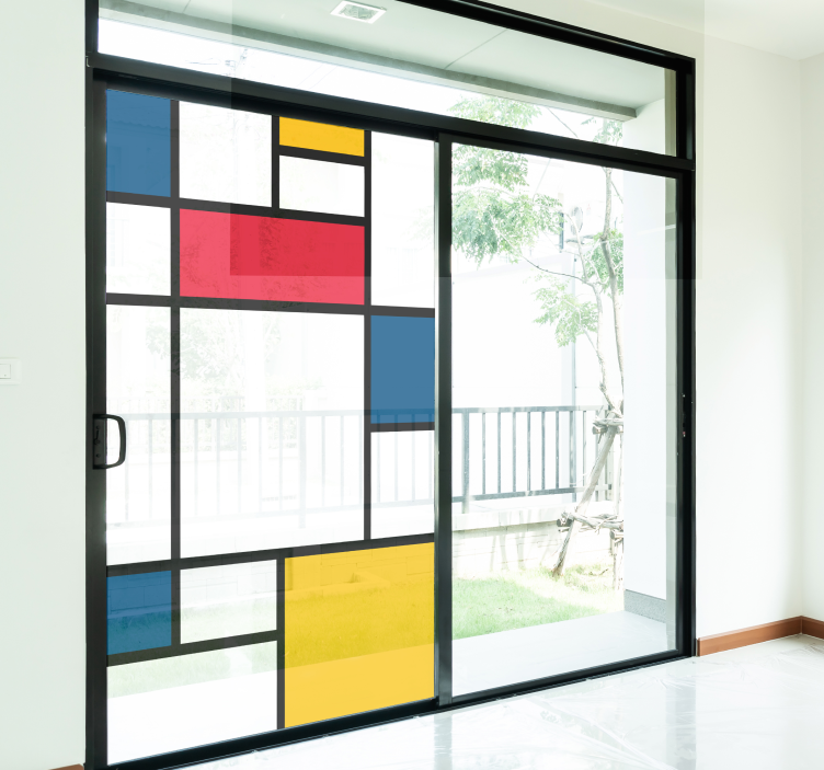 Adesivo murale astratto mondrian - TenStickers