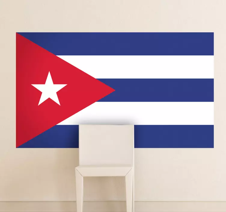 Adesivo murale bandiera Cuba - TenStickers