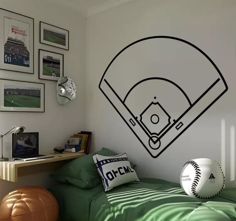 Adesivo campo da baseball - TenStickers