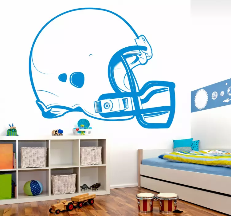 Adesivo murale casco football americano - TenStickers