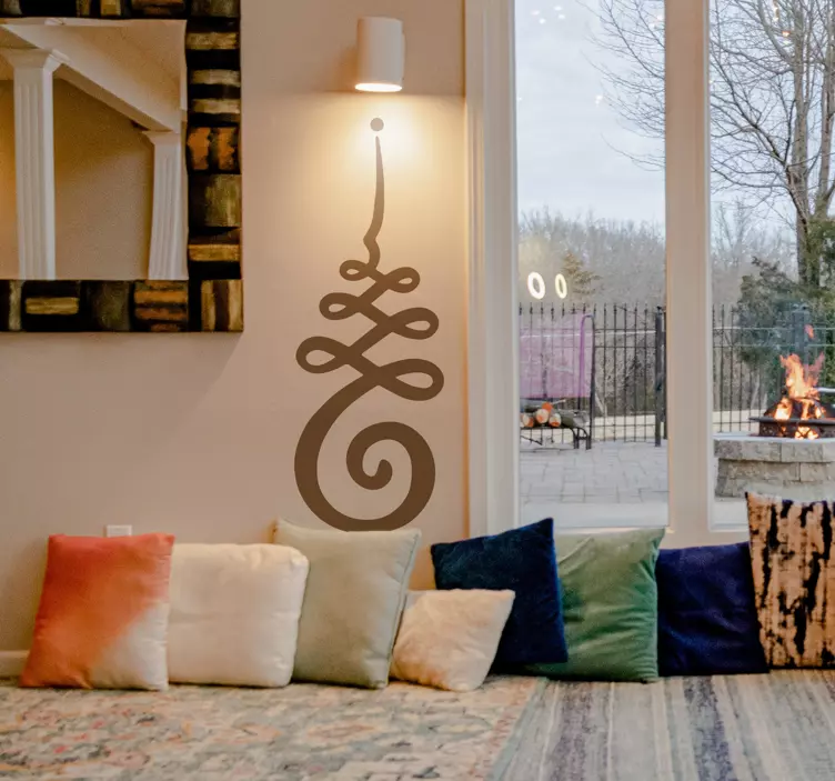 Adesivo murale con il simbolo buddista unalome - TenStickers