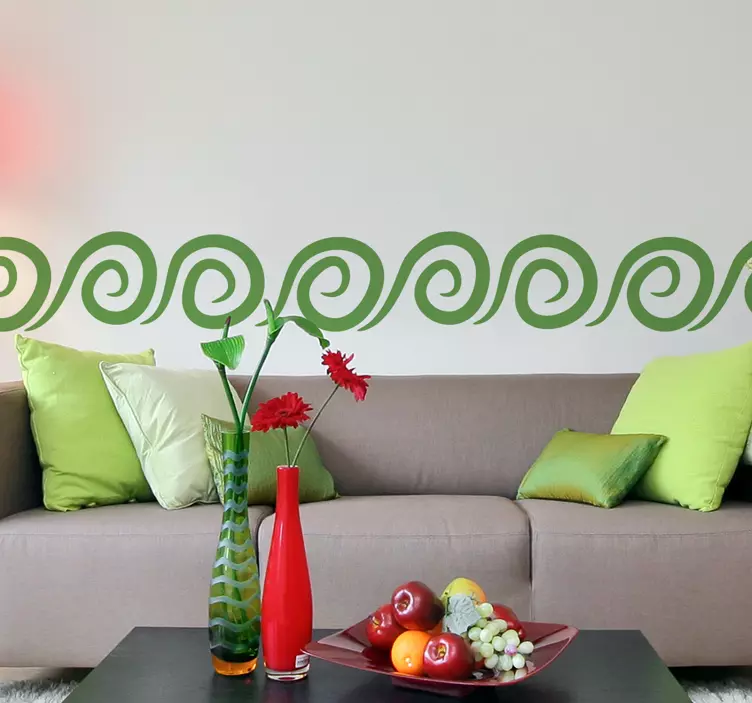 Adesivo murale cornice a spirali - TenStickers