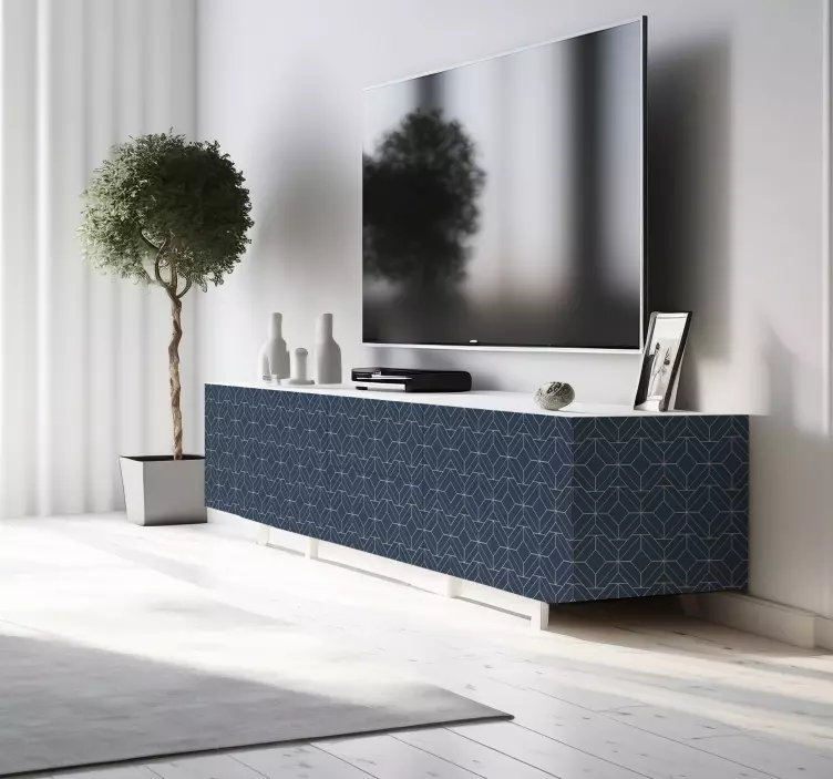 Adesivo linee blu art deco - TenStickers