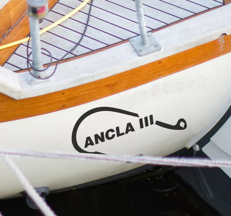 Adesivo personalizzato ago di pescatore - TenStickers