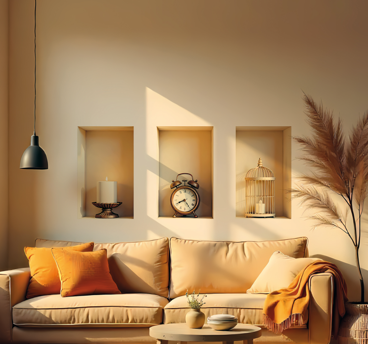 Adesivi animali per bambini elementi vintage in una cornice - TenStickers